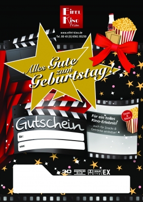 GESCHENKGUTSCHEINE online : Eifel-Kino erhältlich Selbstausdrucken Eifel-Kino zum jetzt auch